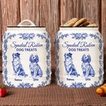Spoiled Rotten Dog Treats Floral Toile De Jouy Chinoiserie - Personalized Cookie Jar
