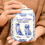 Spoiled Rotten Dog Treats Floral Toile De Jouy Chinoiserie - Personalized Cookie Jar