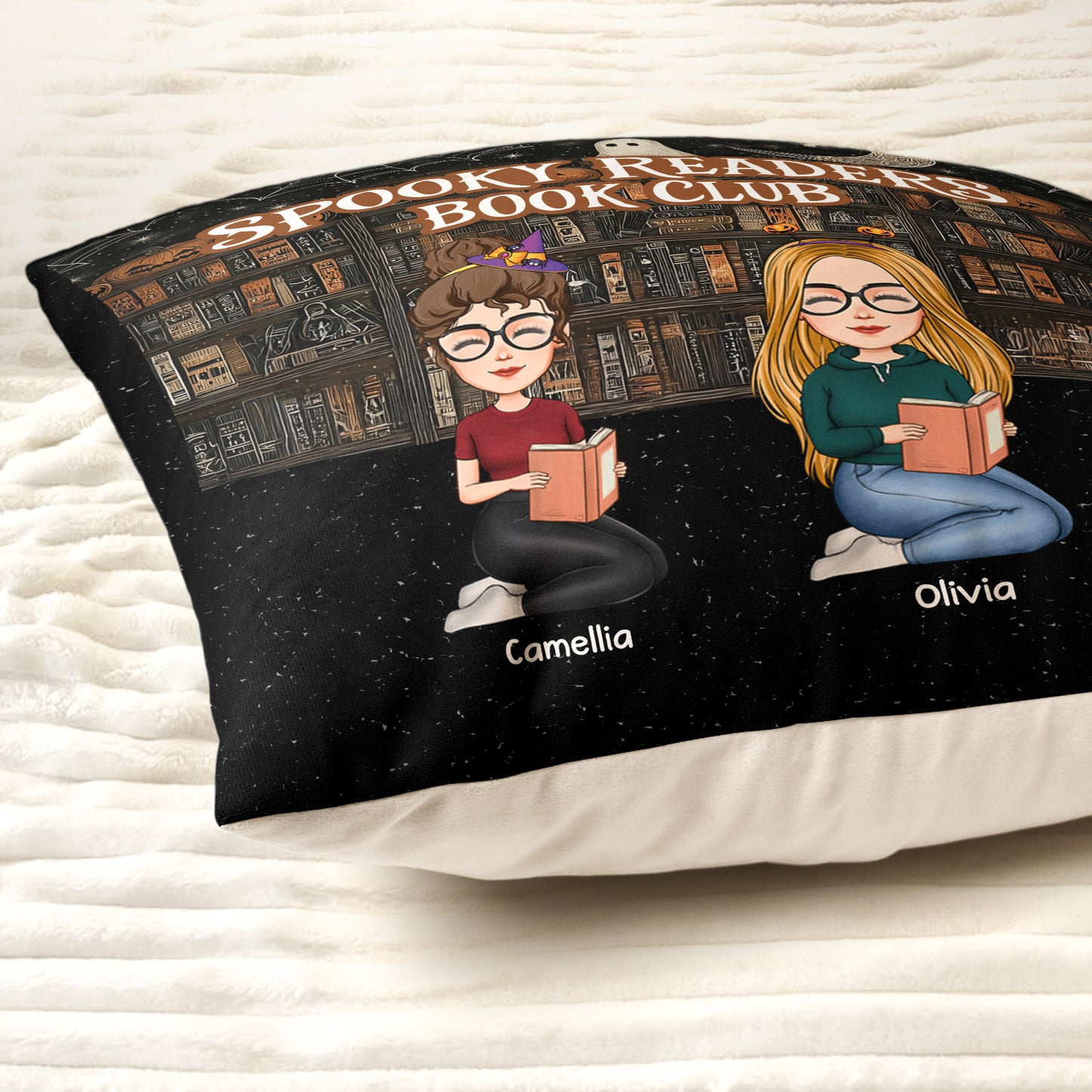 Spooky Book Club - Personalized Pillow (Insert Included)