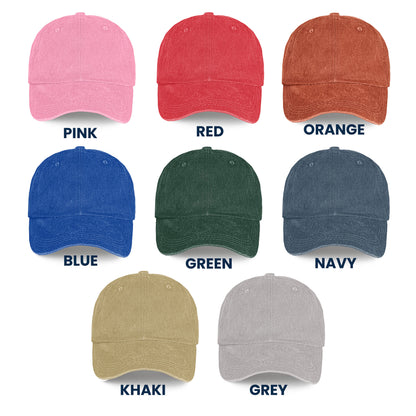 Spooky Cat Mom Halloween Skeleton Cat - Personalized Distressed Denim Cap