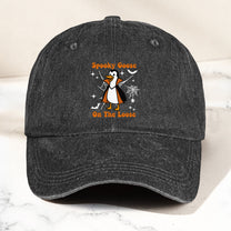 Spooky Goose On The Loose - Personalized Distressed Denim Cap