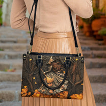 Spooky Witch Art Print - Personalized Leather Bag