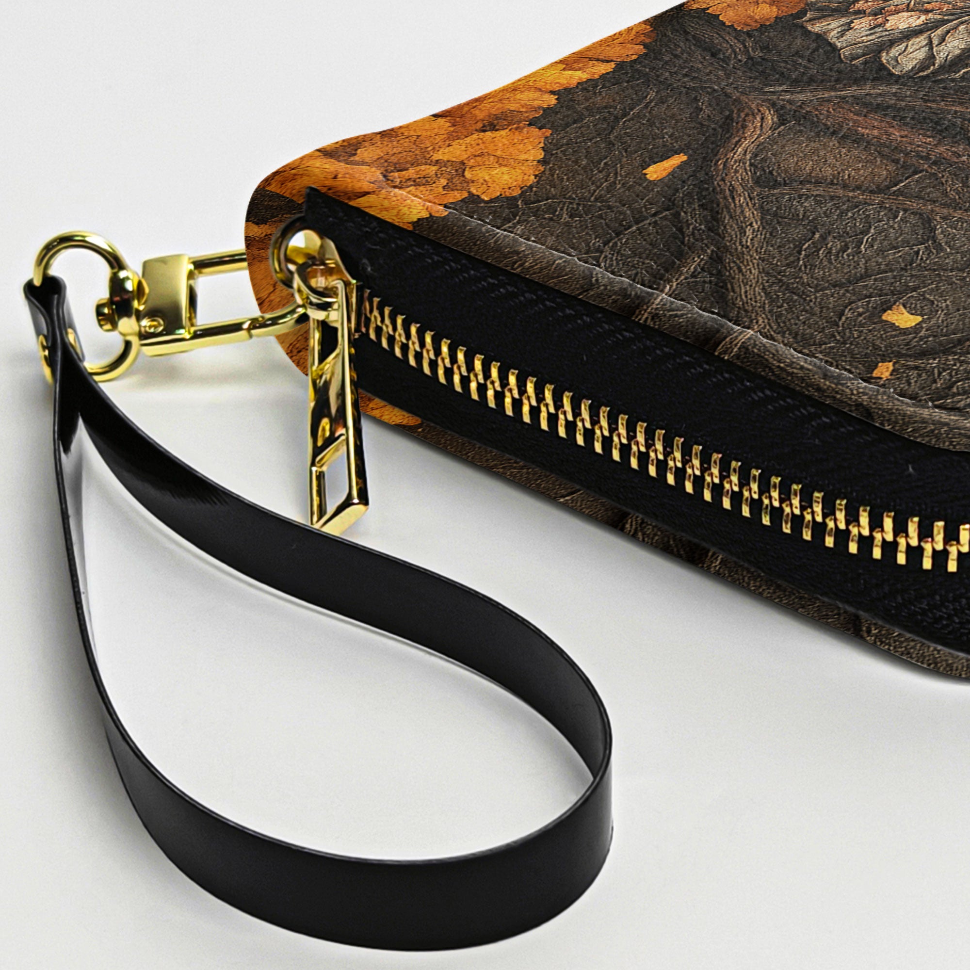 Spooky Witch Art Print - Personalized Leather Long Wallet