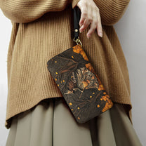 Spooky Witch Art Print - Personalized Leather Long Wallet