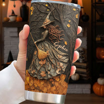 Spooky Witch Art Print - Personalized Tumbler Cup