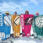 Sport Custom Name, Number - Personalized Quick-Dry Beach Towel