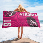 Sport Custom Name, Number - Personalized Quick-Dry Beach Towel