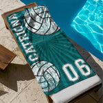 Sport Custom Name, Number - Personalized Quick-Dry Beach Towel