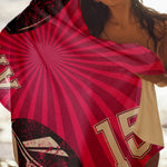 Sport Custom Name, Number - Personalized Quick-Dry Beach Towel