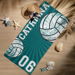 Sport Custom Name, Number - Personalized Quick-Dry Beach Towel