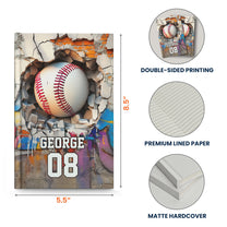 Sport Gifts For Players, Coaching, Team - Basketball, Baseball, Football, Soccer - Personalized Hardcover Journal