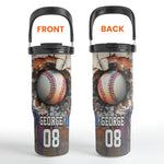 Sport Gifts For Son, Daughter Player - Basketball, Baseball, Football - Personalized 30oz Tumbler With Handle