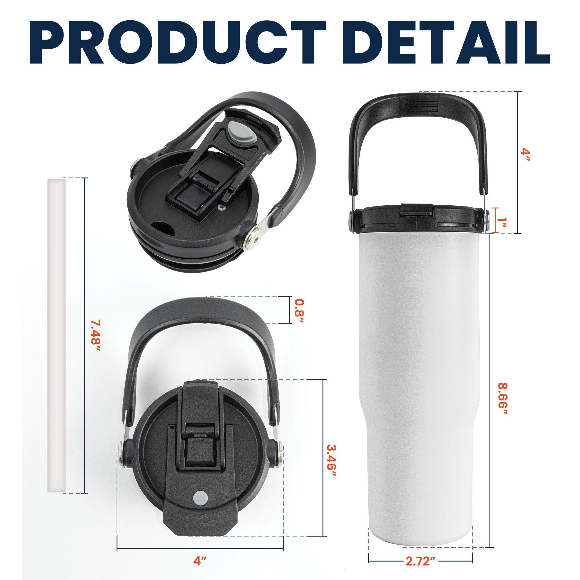 Sport Gifts For Son, Daughter Player - Basketball, Baseball, Football - Personalized 30oz Tumbler With Handle