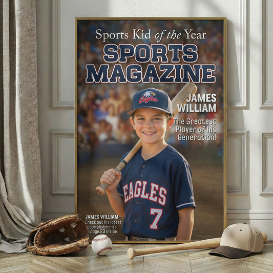 Sport Kid Magazine - Personalized Photo Poster
