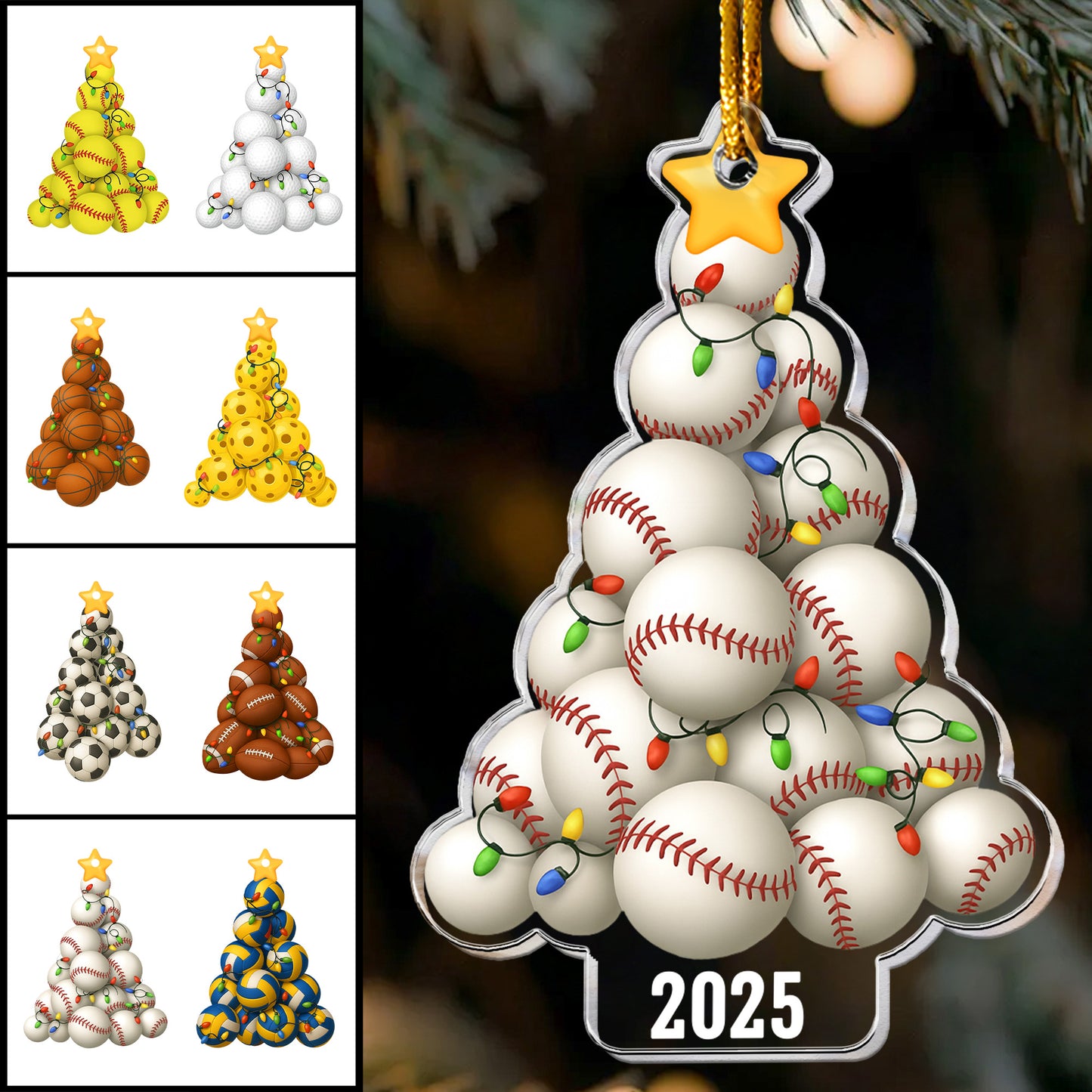 Sport Lover Christmas Tree - Acrylic Ornament