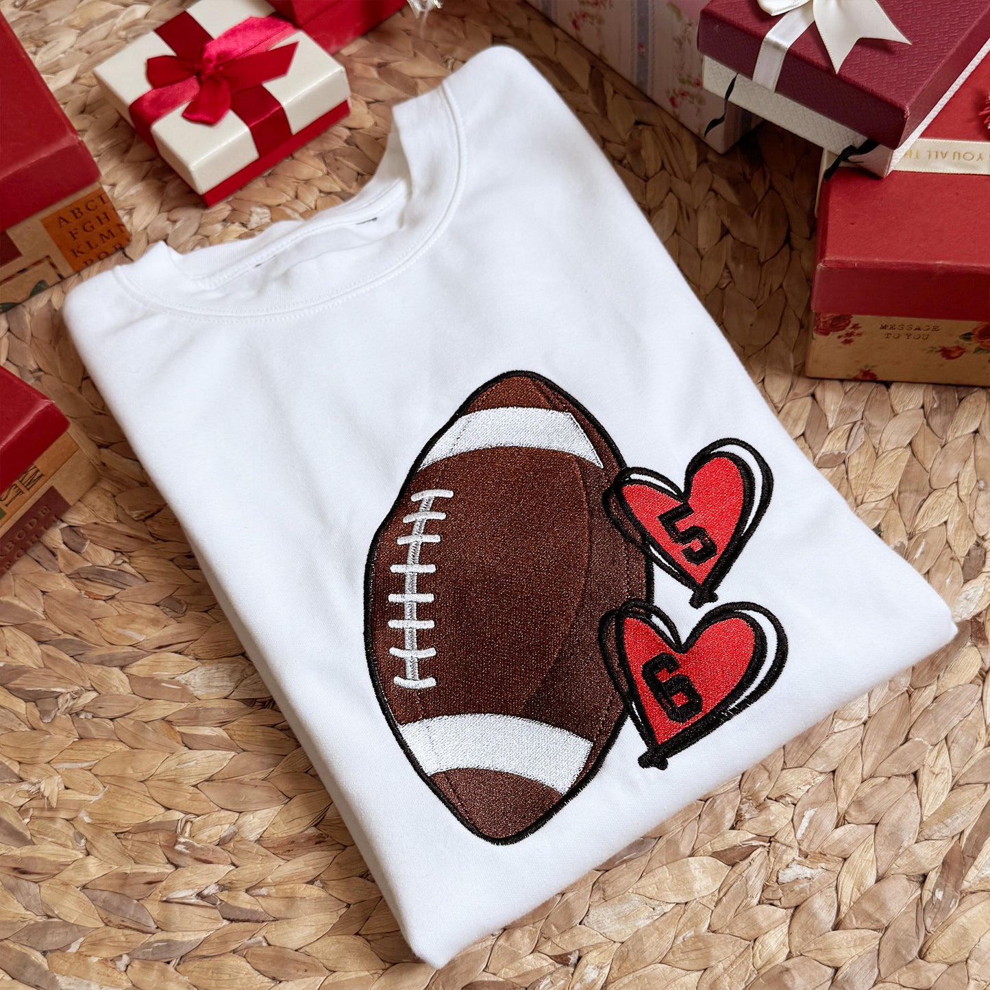 Sport Lover, Baseball, Basketball, Football Mom - Personalized Side Bow Embroidered Sweatshirt