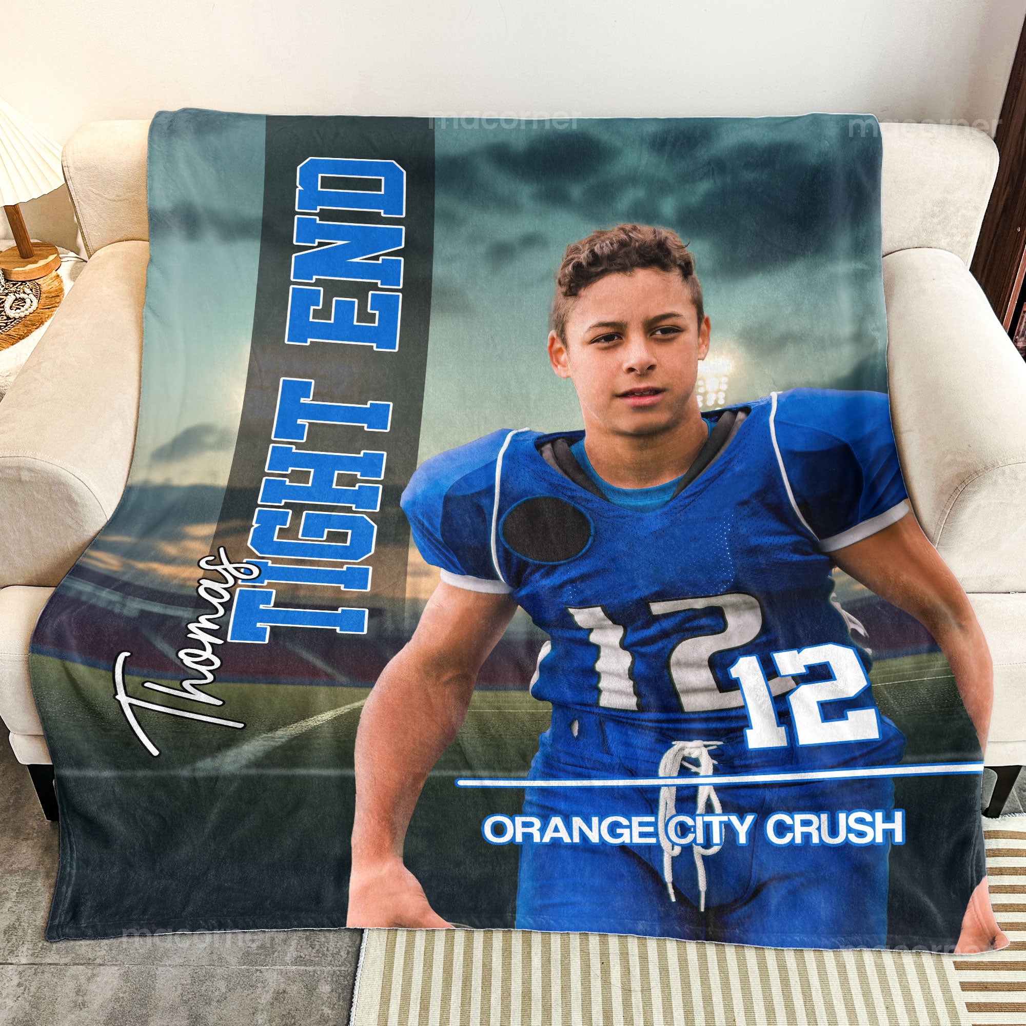 Sport Lovers - Basketball, Football, Baseball, Soccer, Softball Boy, Girls - Personalized Photo Blanket