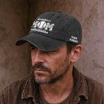 Sport Mom Dad Proud Basketball, Baseball, Football - Personalized Distressed Denim Cap