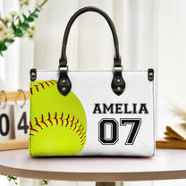 Sport Name Initial - Personalized Leather Bag