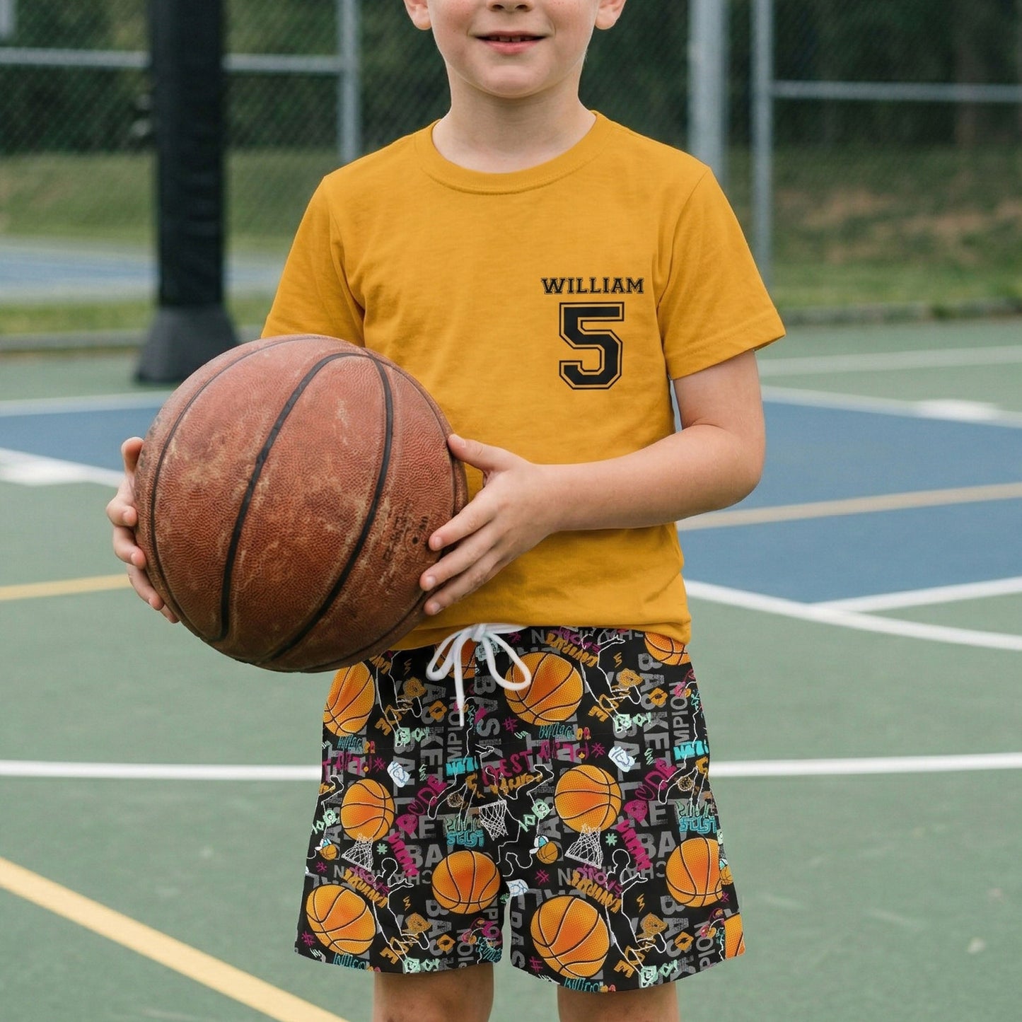 Sport-Gifts-For-Son,-Daughter-Basketball-Baseball-Personalized-Kids-Clothing-Set-2