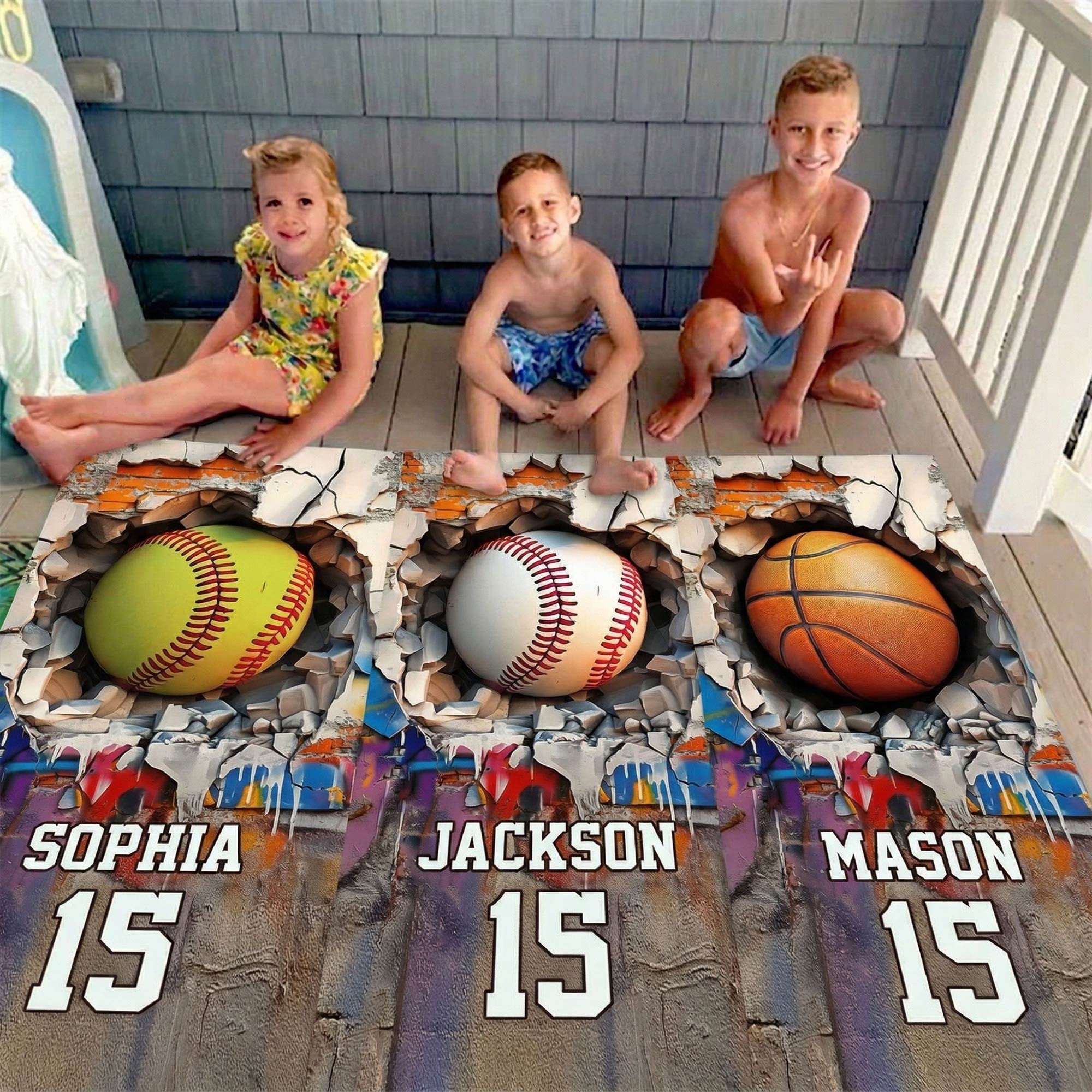 Sport-Gifts-For-Son,-Daughter-Custom-Name-&-Number-Personalized-Beach-Towel-2