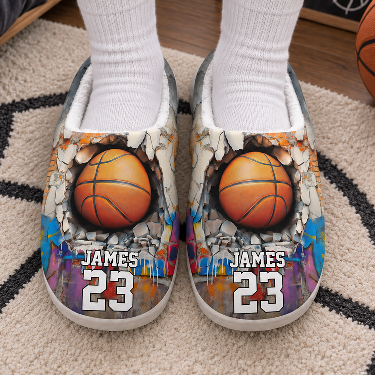 Sport-Gifts-For-Son,-Daughter-Player-Basketball,-Baseball,-Football,-American-Football-Personalized-Slippers