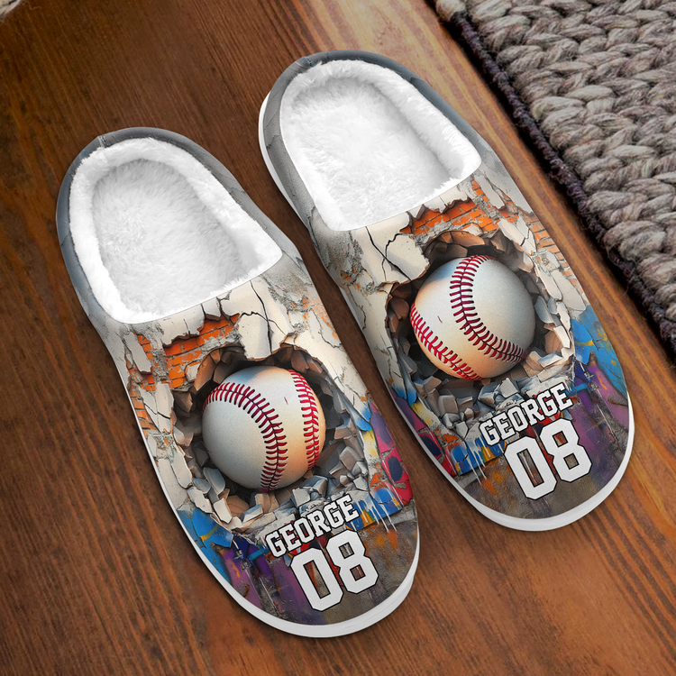 Sport-Gifts-For-Son,-Daughter-Player-Basketball,-Baseball,-Football,-American-Football-Personalized-Slippers