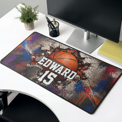 Sport Gifts For Son, Daughter Player - Basketball, Baseball, Football, Soccer - Personalized Desk Mat