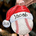 Sports Ornament, Custom Name Gift For Baseball, Softball, Basketball, Football, Hockey, Soccer Player - Personalized Ornament