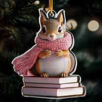 Squirrel Ornament - Squirrel Christmas Decoration - Personalized Acrylic Ornament