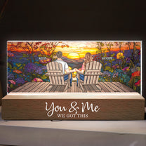 Stained Glass Style You & Me We Got This - Personalized LED Night Light