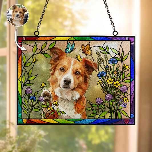 Stained-Glass-Style-Pet-Portrait-Gift-For-Pet-Lovers-Pet-Loss-Gifts-Personalized-Window-Hanging-Suncatcher-1