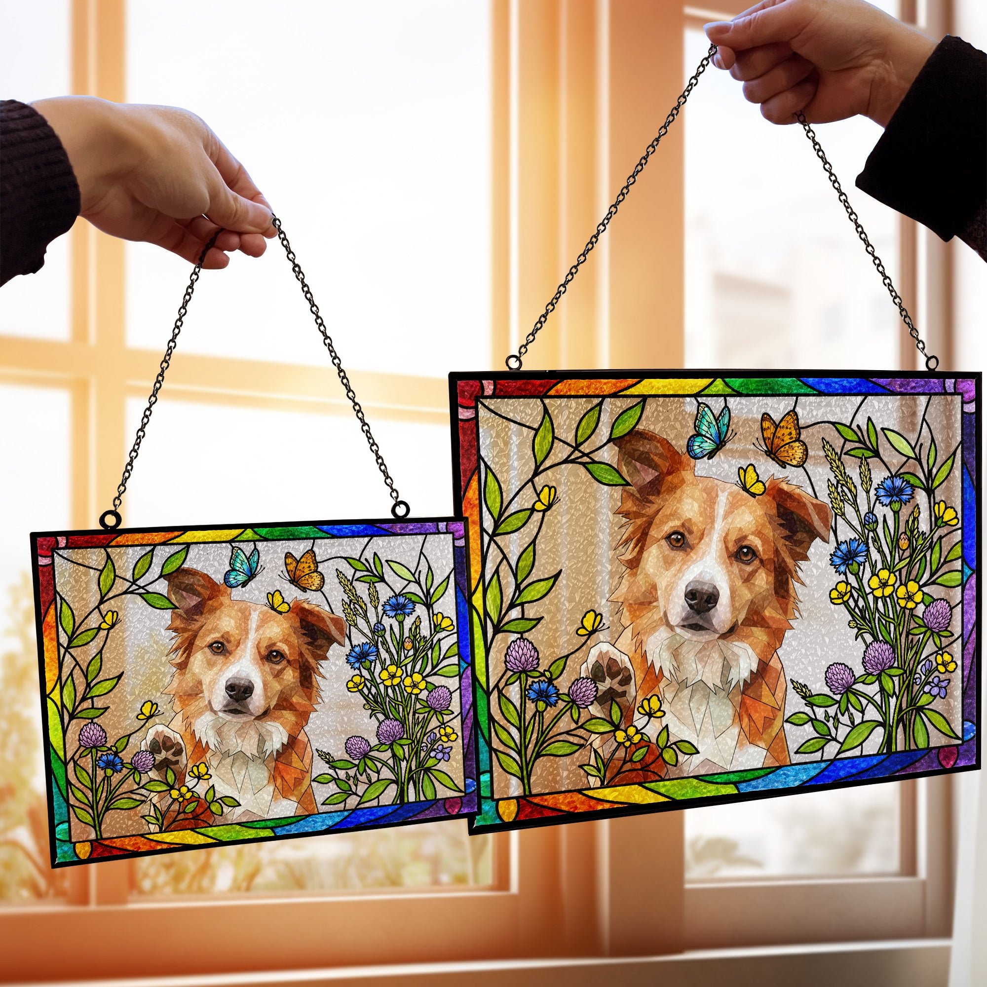 Stained-Glass-Style-Pet-Portrait-Gift-For-Pet-Lovers-Pet-Loss-Gifts-Personalized-Window-Hanging-Suncatcher-2