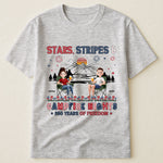 Stars Stripes & Campfire Nights 250 Years Of Freedom Camping Crew - Personalized Shirt