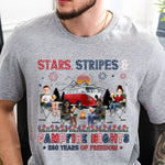 Stars Stripes & Campfire Nights 250 Years Of Freedom Camping Crew - Personalized Shirt
