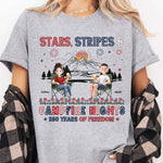 Stars Stripes & Campfire Nights 250 Years Of Freedom Camping Crew - Personalized Shirt