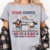Stars Stripes & Campfire Nights 250 Years Of Freedom Camping Crew - Personalized Shirt