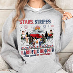 Stars Stripes & Campfire Nights 250 Years Of Freedom Camping Crew - Personalized Shirt