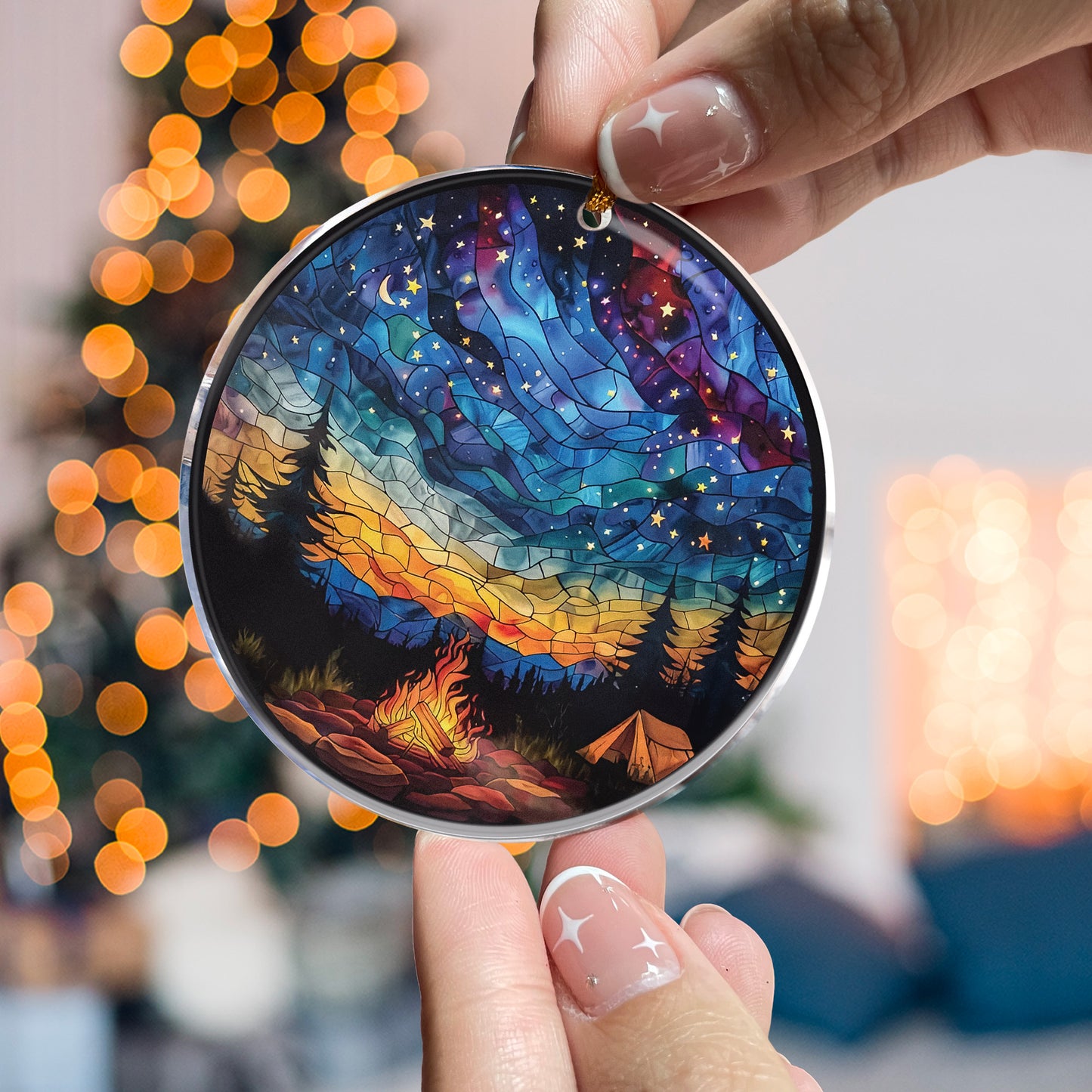 Starry Campfire 2D Flat - Acrylic Ornament