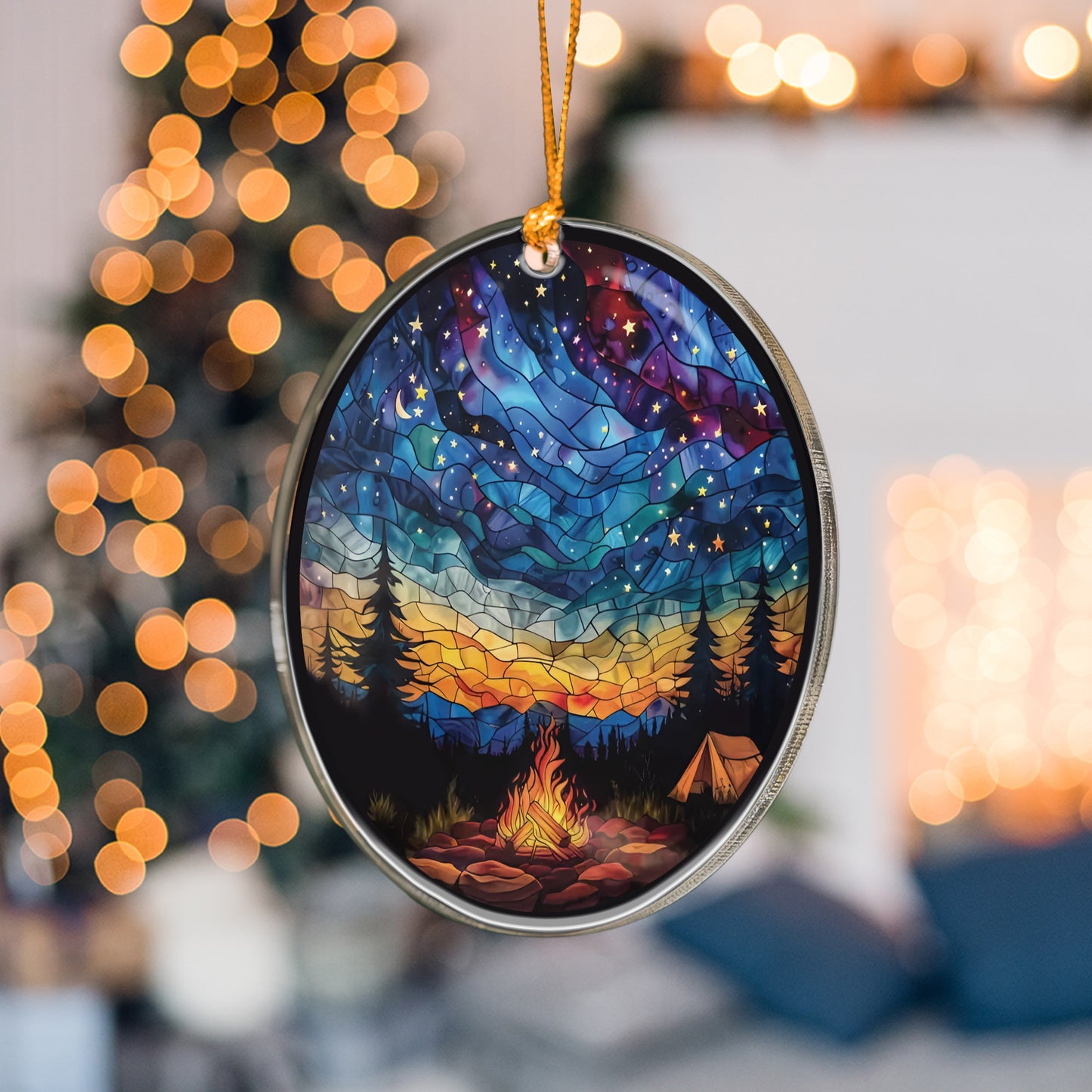 Starry Campfire 2D Flat - Acrylic Ornament