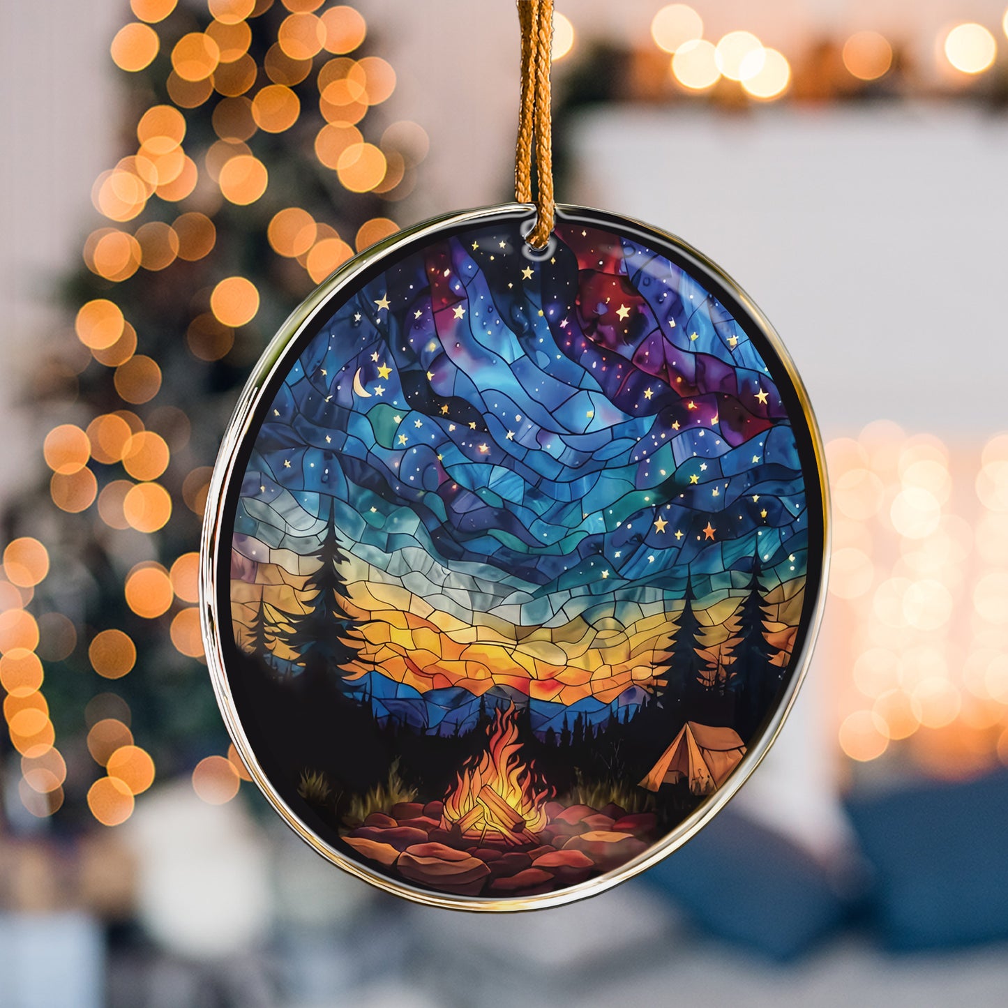 Starry Campfire 2D Flat - Acrylic Ornament