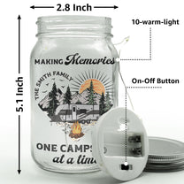 Starry Light Making Memories One Campsite At A Time - Personalized Mason Jar Light