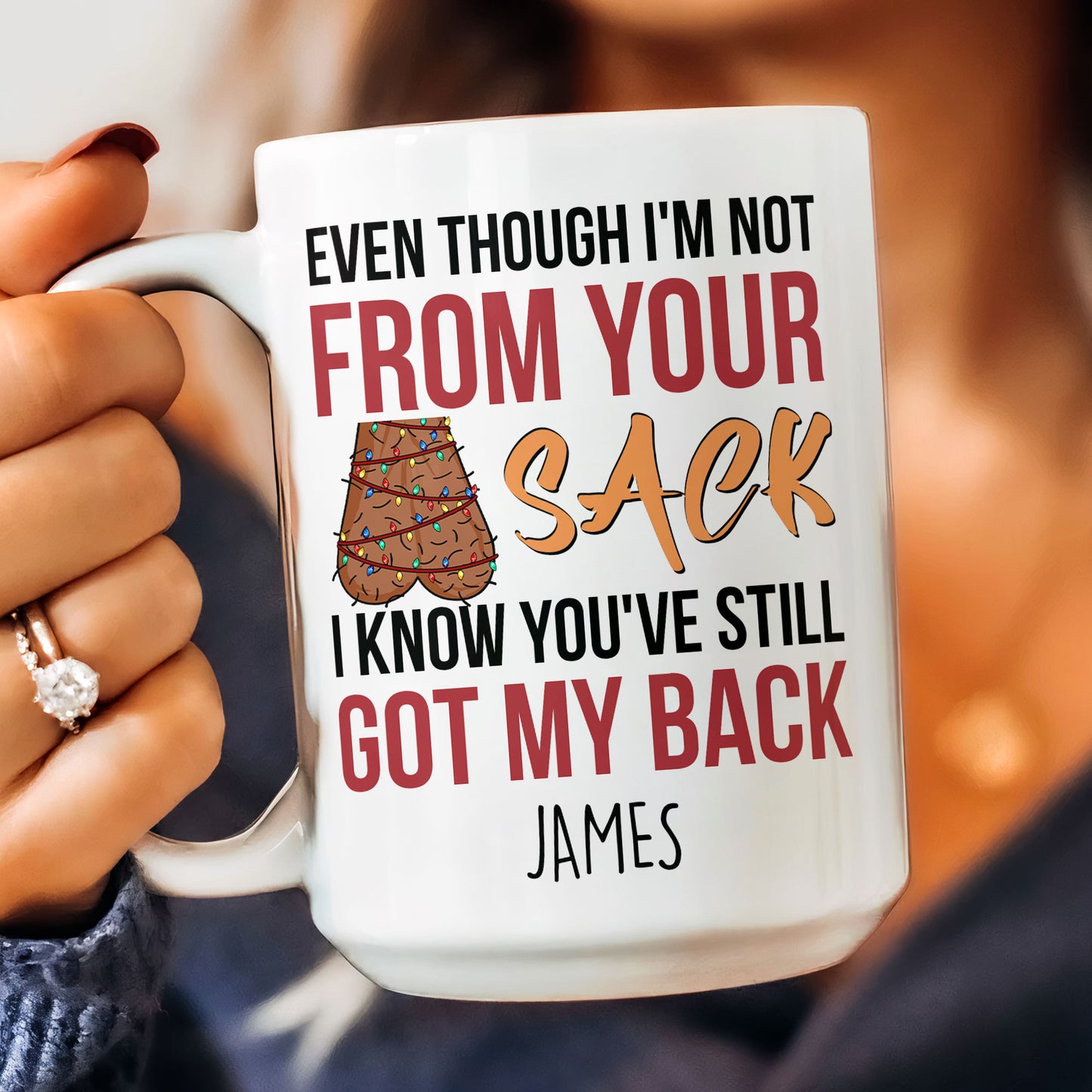 Step Dad You've Still Got My Back Funny Mug - Personalized Mug