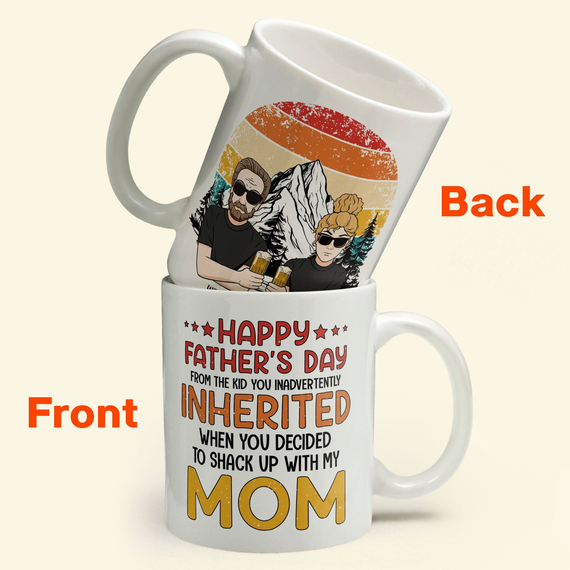 Happy Mother's Day From Inherited Kids Personalized Mug, Mother's Day gift,  Custom Gift