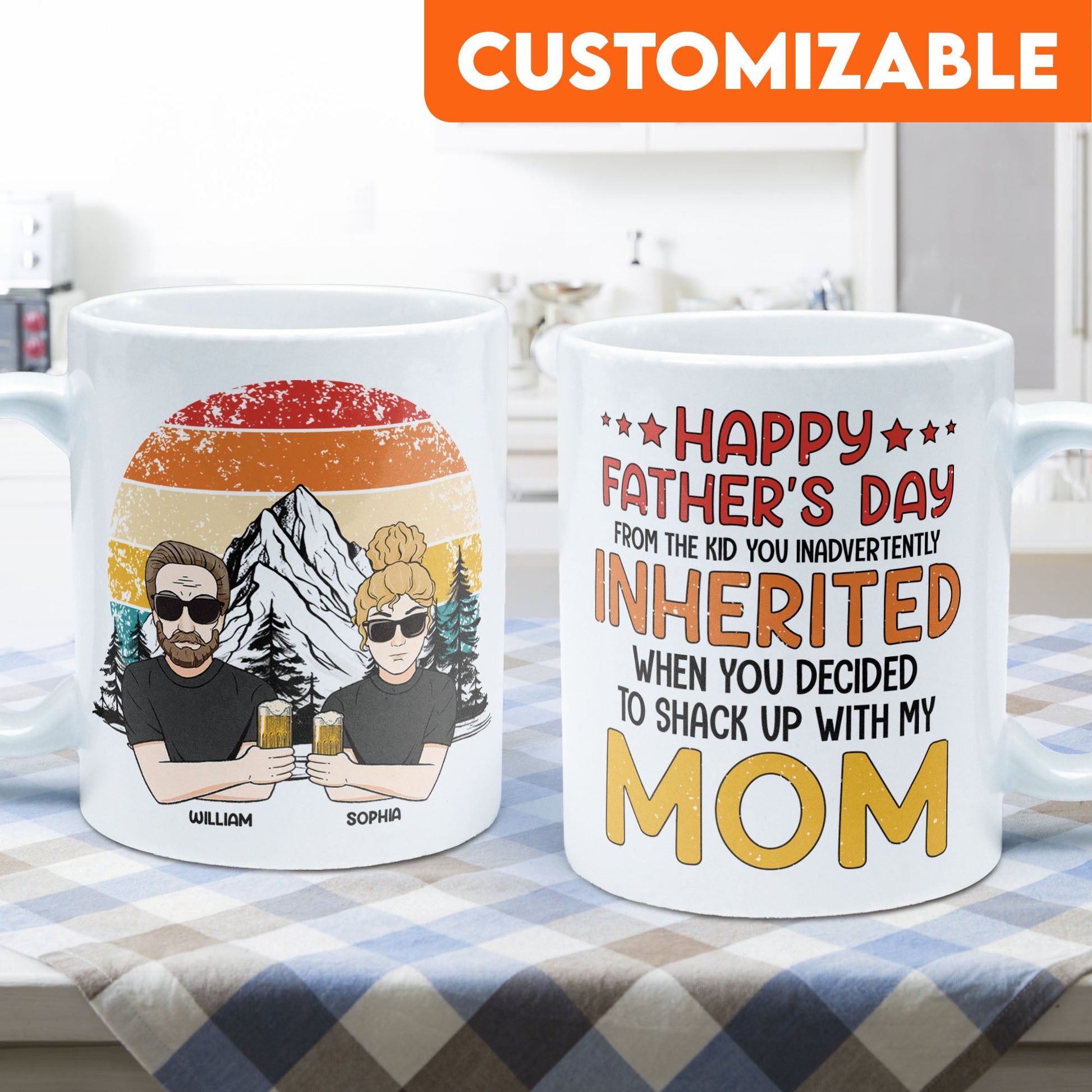 Happy Mother's Day From Inherited Kids Personalized Mug, Mother's Day gift,  Custom Gift