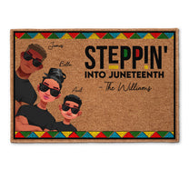 Steppin' Into Juneteenth - Personalized Doormat