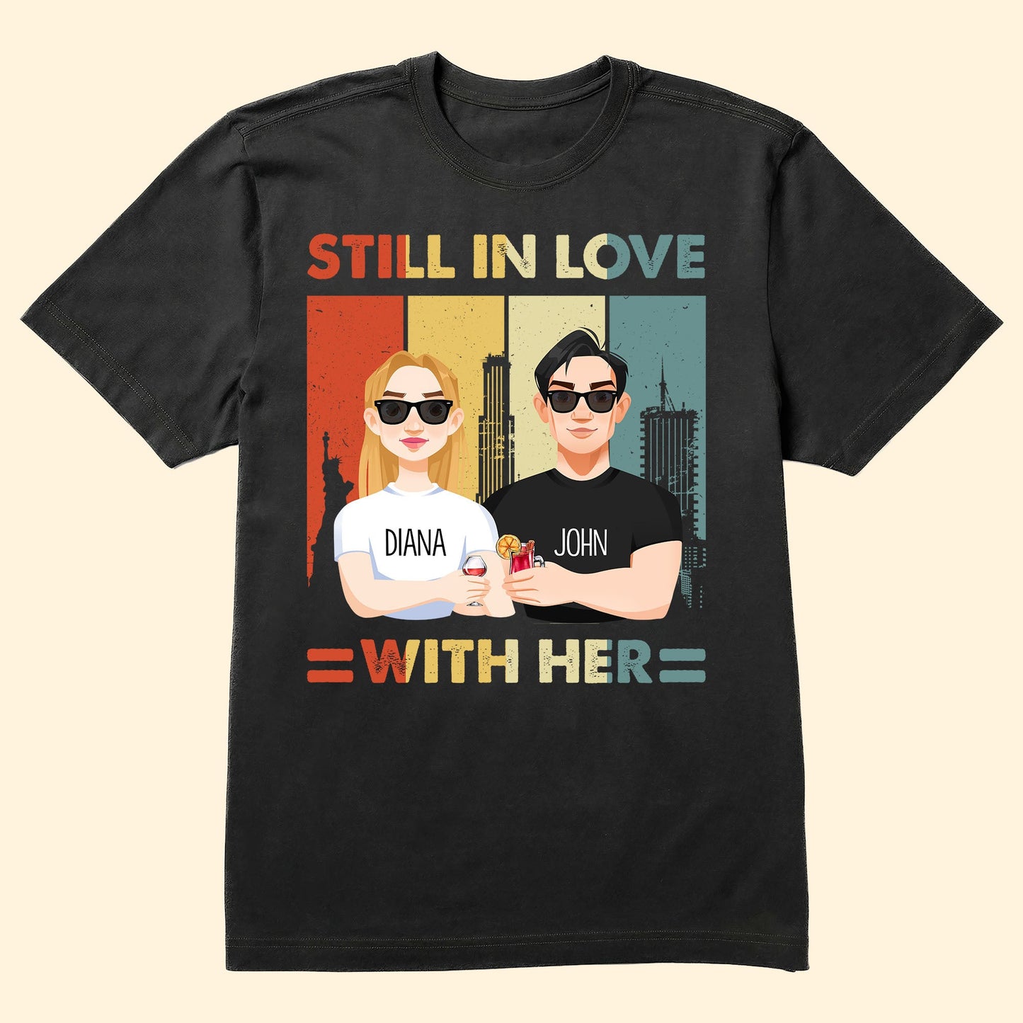 Still In Love With Her Too Tired To Train A New Man Funny Couple - Personalized Matching Couple Shirts