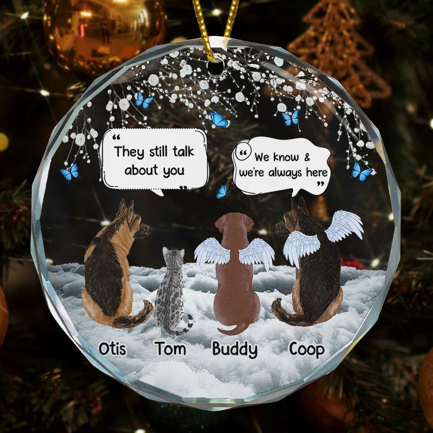 Still Talk About You - Personalized Glass Ornament
