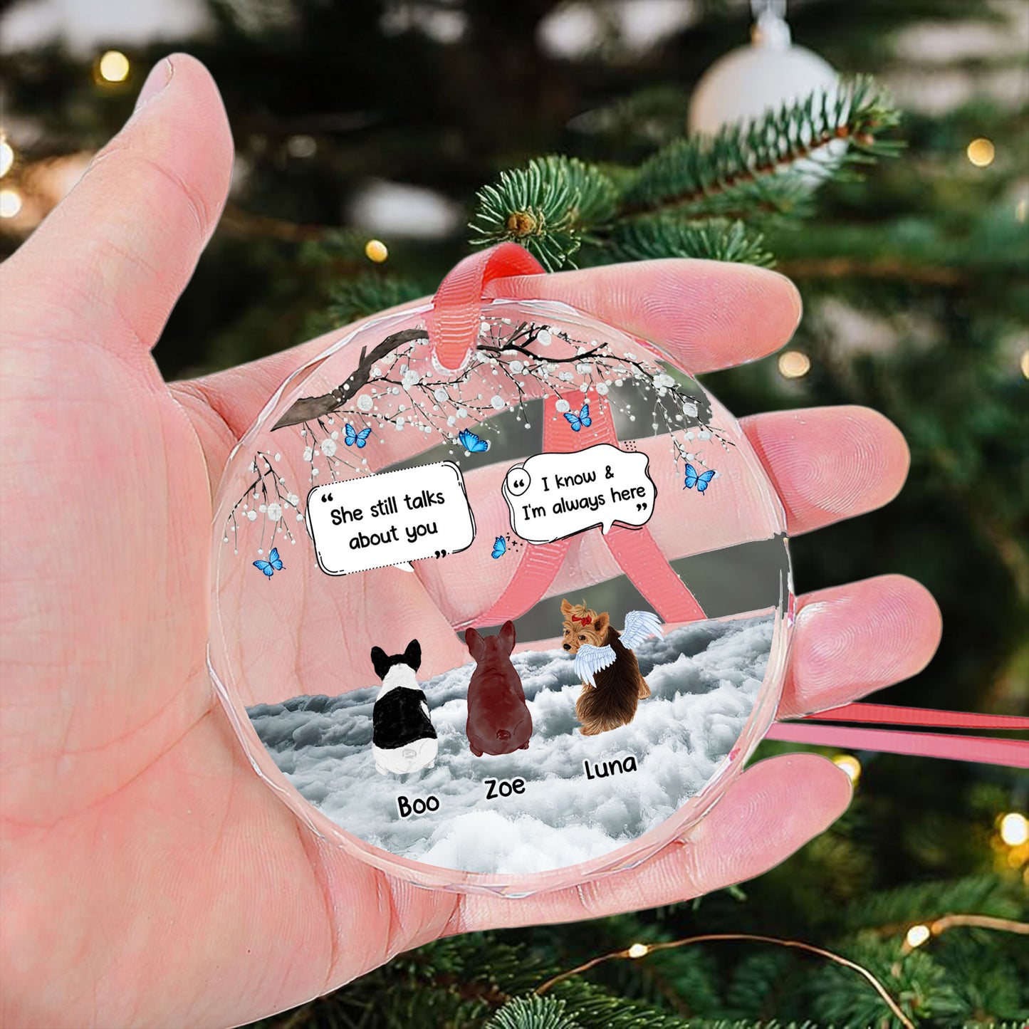 Still Talk About You - Personalized Glass Ornament