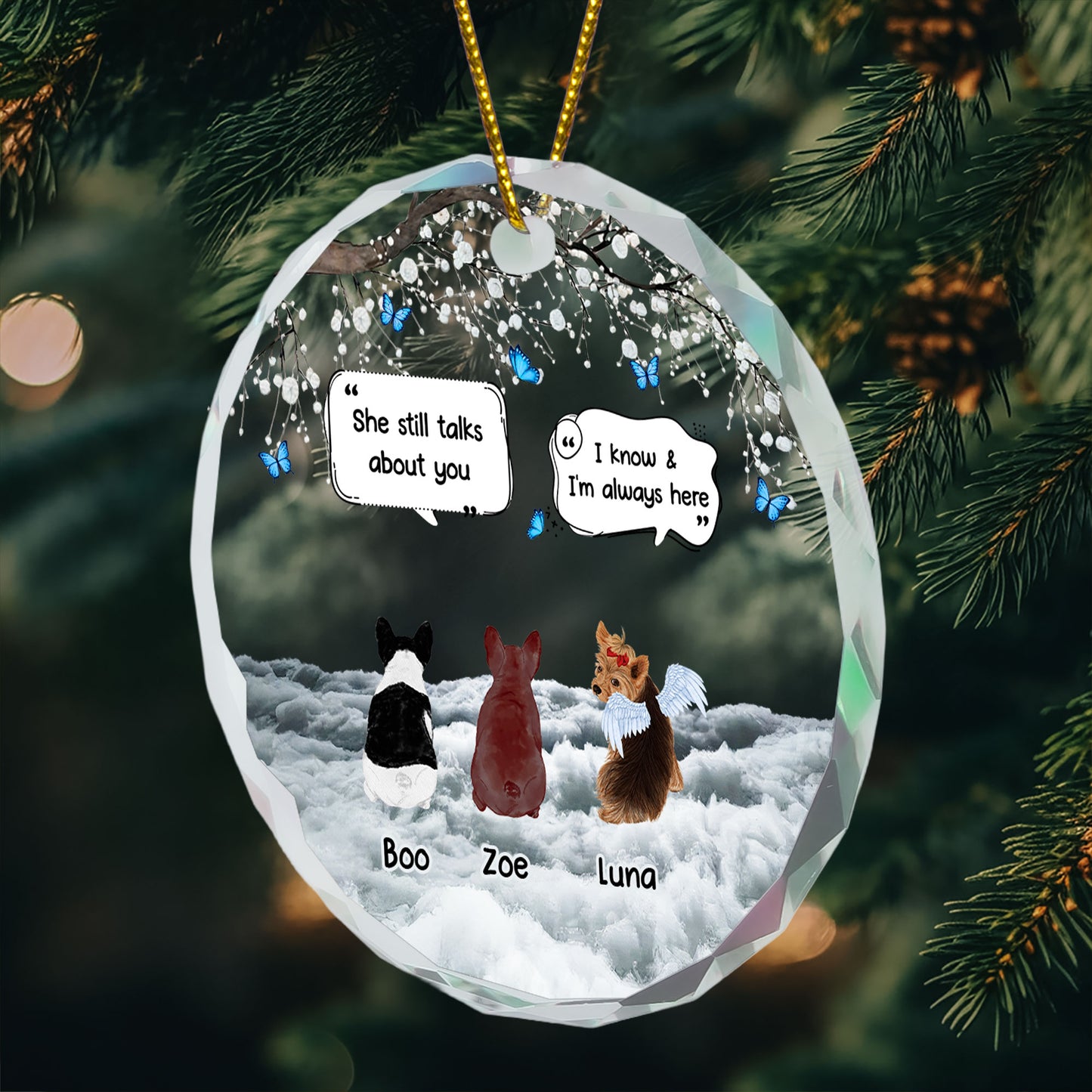 Still Talk About You - Personalized Glass Ornament